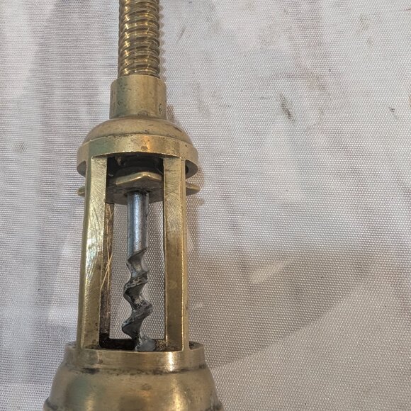 Vintage Brass Corkscrew Antique Winged Bottle Opener - Picture 7 of 8